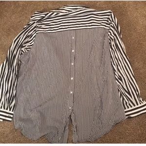 Black/white stripe  blouse